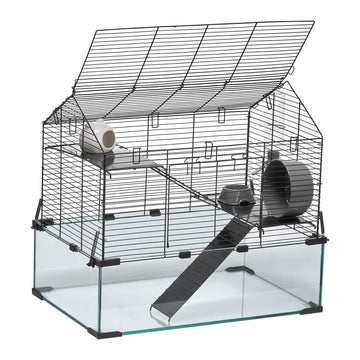 Hamster Cage, 360 View, Ventilated, Water Bottle, 23 in