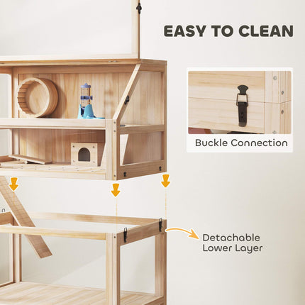 Hamster Cage with 3 Levels, Accessories, Easy Clean