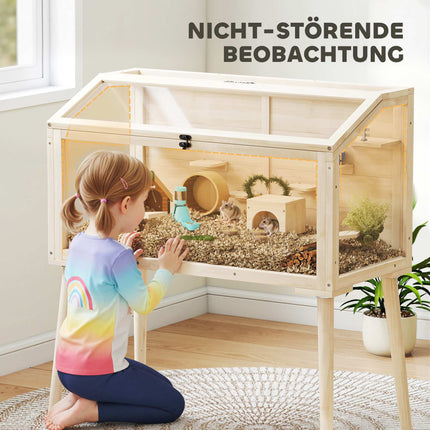 Hamster Cage with Accessories, 110x52x101 cm, Wood/Plastic