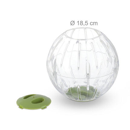 Hamster ball with green lid