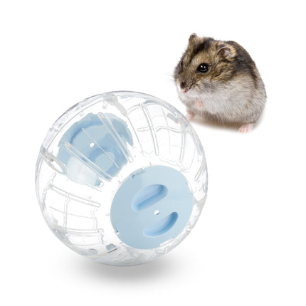 Hamster ball with light blue lid