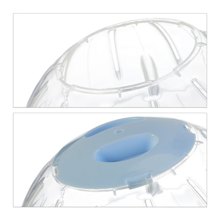 Hamster ball with light blue lid