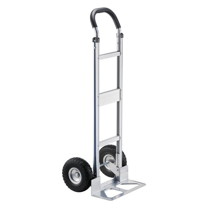 Hand Truck Dolly, 500 lb Aluminum, 10 in Wheels, Strap