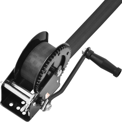 Hand Winch 1600 lb, 33 ft Strap, Two-Way Ratchet