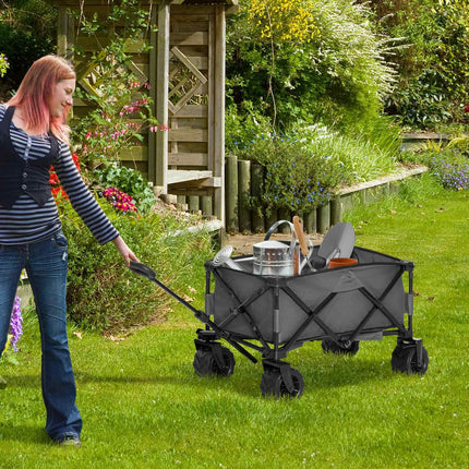 Collapsible garden cart with 360° swivel, 20 kg capacity