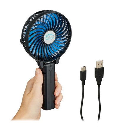Hand fan with USB connection