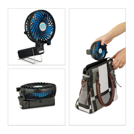 Hand fan with USB connection