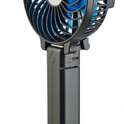 Hand fan with USB connection