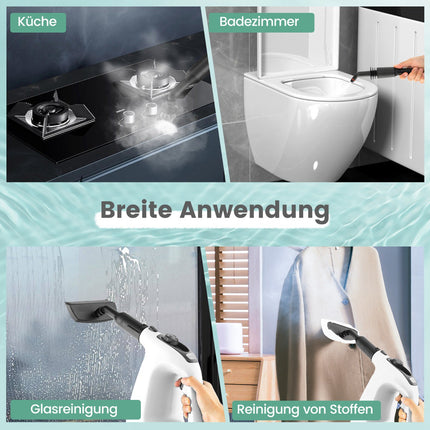 Handheld Pressurized Steam Cleaner, 1400W, 400ml Tank