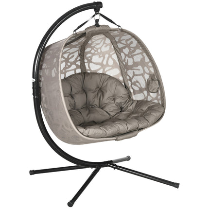 2-seat hanging basket chair, folding seat, 240 kg capacity