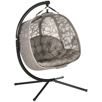 2-seat hanging basket chair, folding seat, 240 kg capacity
