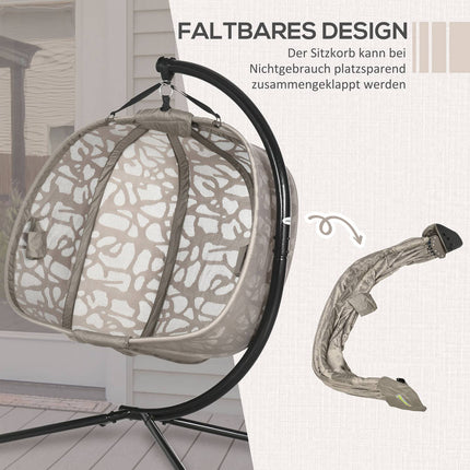 2-seat hanging basket chair, folding seat, 240 kg capacity