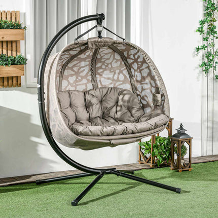 2-seat hanging basket chair, folding seat, 240 kg capacity