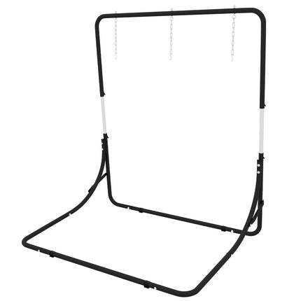 Height-adjustable hanging chair stand, 250 kg capacity, black