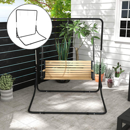 Height-adjustable hanging chair stand, 250 kg capacity, black