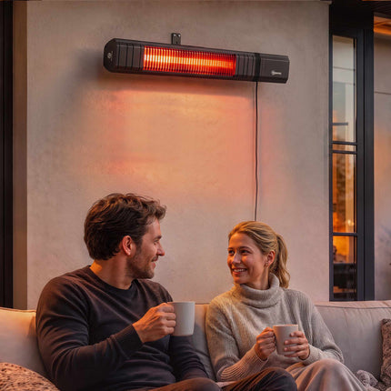 Hanging Infrared Patio Heater, 2000W Carbon Fiber, 9 Levels