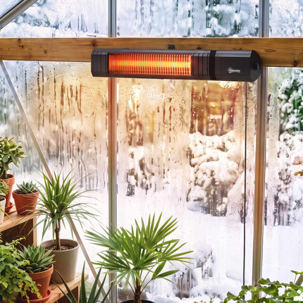 Hanging Infrared Patio Heater, 2000W Carbon Fiber, 9 Levels