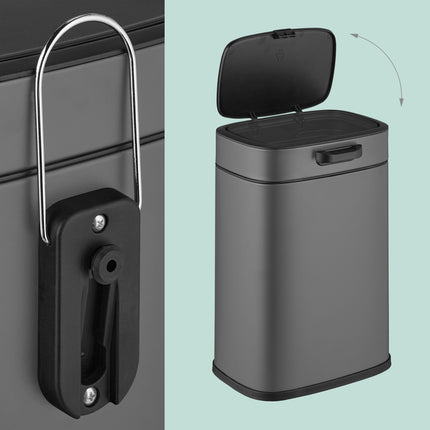 Hanging Kitchen Waste Bin, 5L, Wall-Mountable