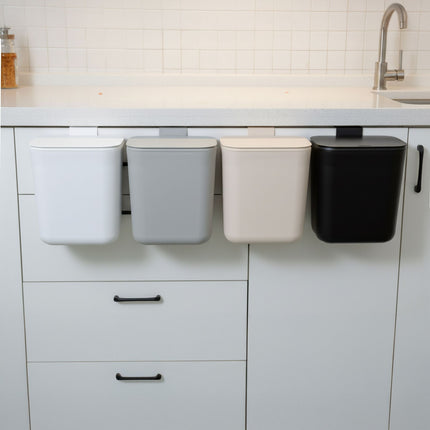 Hanging Kitchen Waste Bin, 9L, Hinged Lid