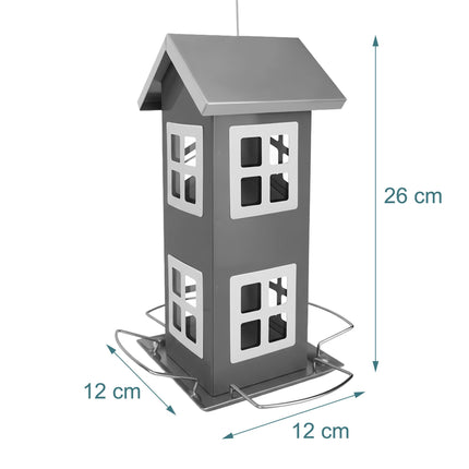 Hanging Metal Birdhouse with Removable Roof