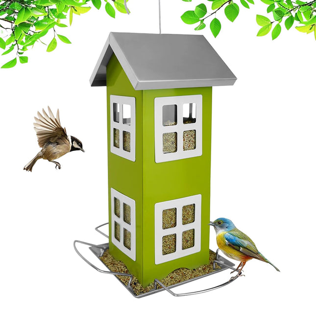 Hanging Metal Birdhouse with Removable Roof
