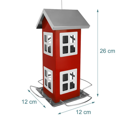 Hanging Metal Birdhouse with Removable Roof