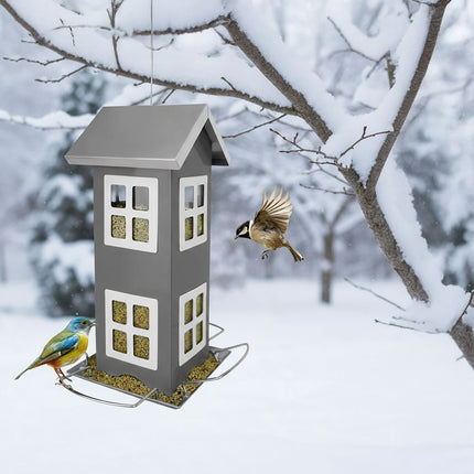 Hanging Metal Birdhouse with Removable Roof
