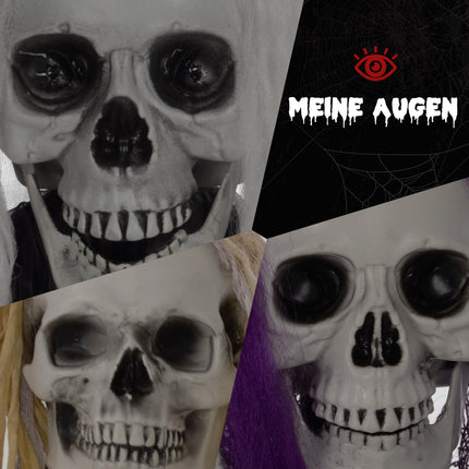 Hanging Skeleton Ghosts Set of 3, Adjustable Arms, 90/110/200cm