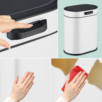 Hanging Waste Bin 5L with Push-Up Lid for Kitchen/Bathroom