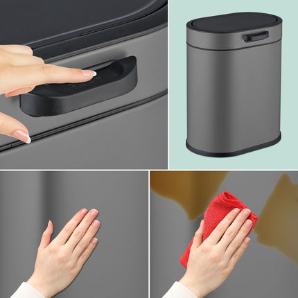 Hanging Waste Bin 5L with Push-Up Lid for Kitchen/Bathroom