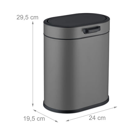 Hanging Waste Bin 5L with Push-Up Lid for Kitchen/Bathroom