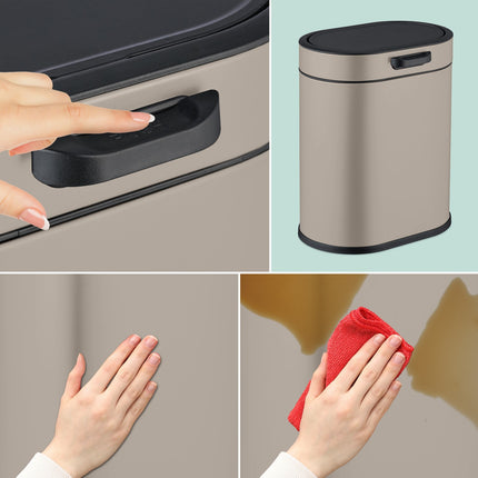 Hanging Waste Bin 5L with Push-Up Lid for Kitchen/Bathroom