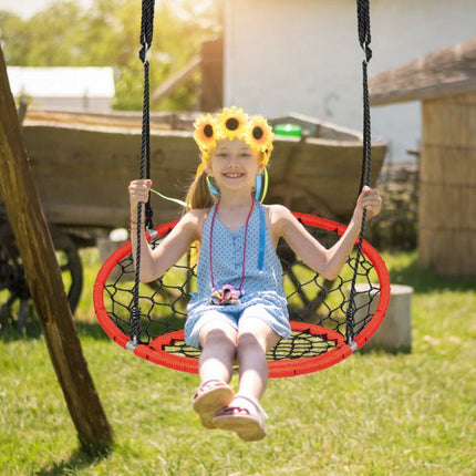 Hanging Web Swing Chair, Adjustable Ropes, 330 Lb, Orange