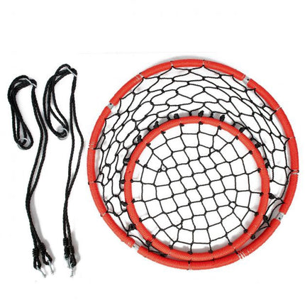 Hanging Web Swing Chair, Adjustable Ropes, 330 Lb, Orange