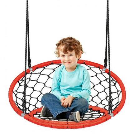 Hanging Web Swing Chair, Adjustable Ropes, 330 Lb, Orange