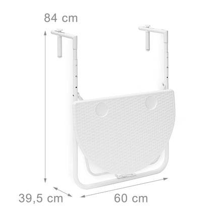 Hanging balcony table BASTIAN