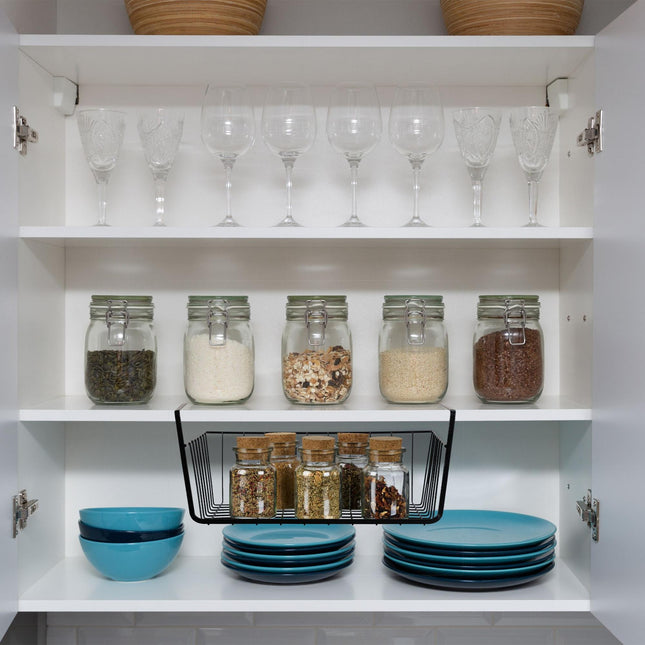 Hanging basket under the shelf in a set of 2