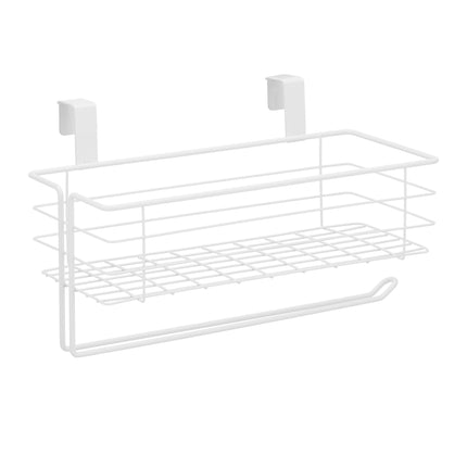Hanging basket with holder for paper towels