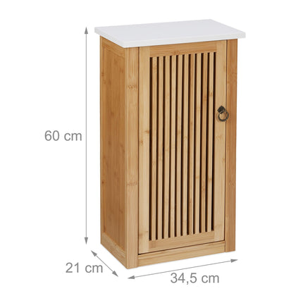 Hanging bathroom cabinet in bamboo