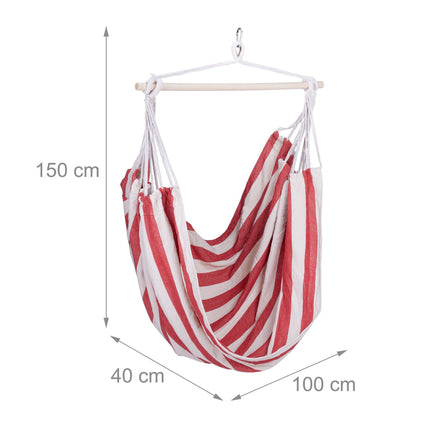 Hanging chair with stripes