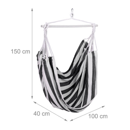 Hanging chair with stripes
