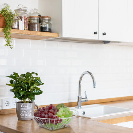 Hanging fruit basket in white