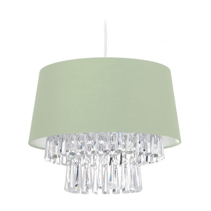 Hanging lamp Fabric with crystals