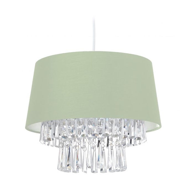 Hanging lamp Fabric with crystals