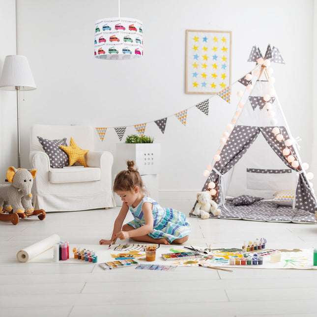Hanging lamp children's room cars