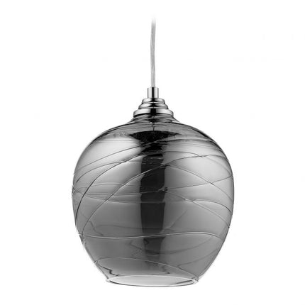 Hanging lamp with glass shade