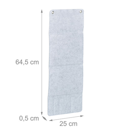 Hanging organizer in felt 6 compartments set of 2
