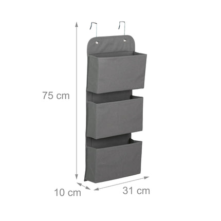 Hanging organizer with 3 compartments