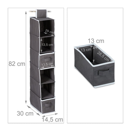 Hanging shelf for wardrobe
