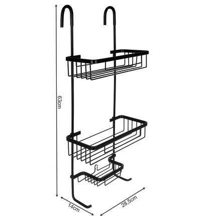 Hanging shower shelf - black